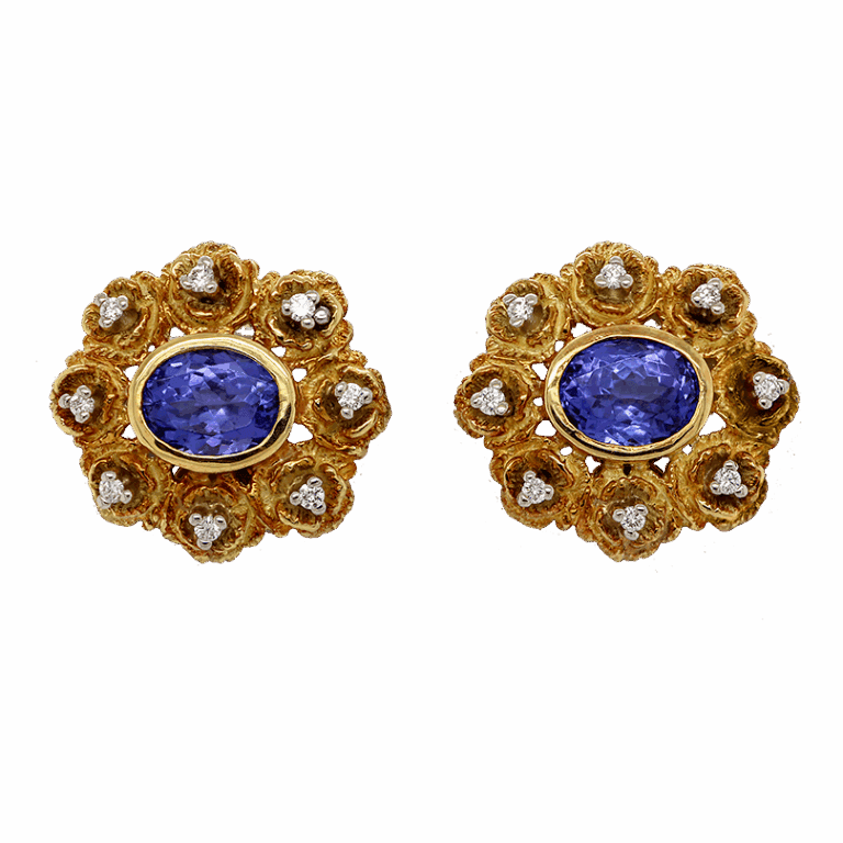 "Violet Royalty" Vintage Tanzanite Earrings
