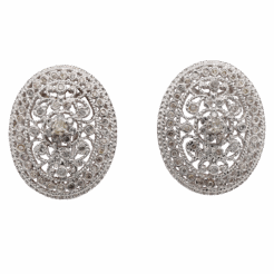 "Delicate Detail" Estate Diamond Earrings