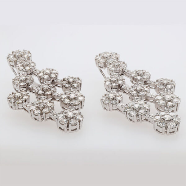 "Diamonds Galore" Estate Diamond Earrings - Image 3