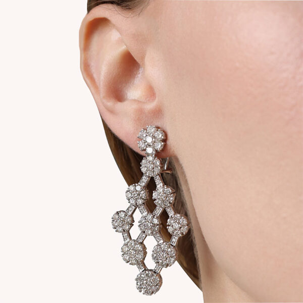 "Diamonds Galore" Estate Diamond Earrings - Image 4