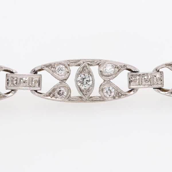 "Pretty Platinum" Art Deco Diamond Bracelet - Image 2