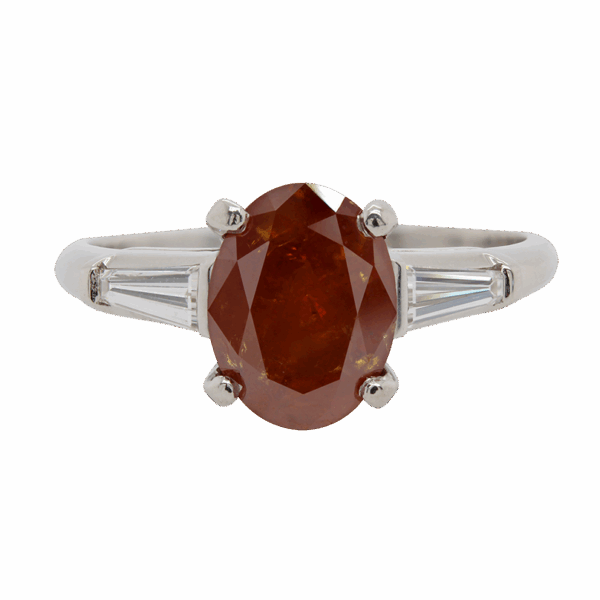 "Orange Twist" Estate Diamond Ring