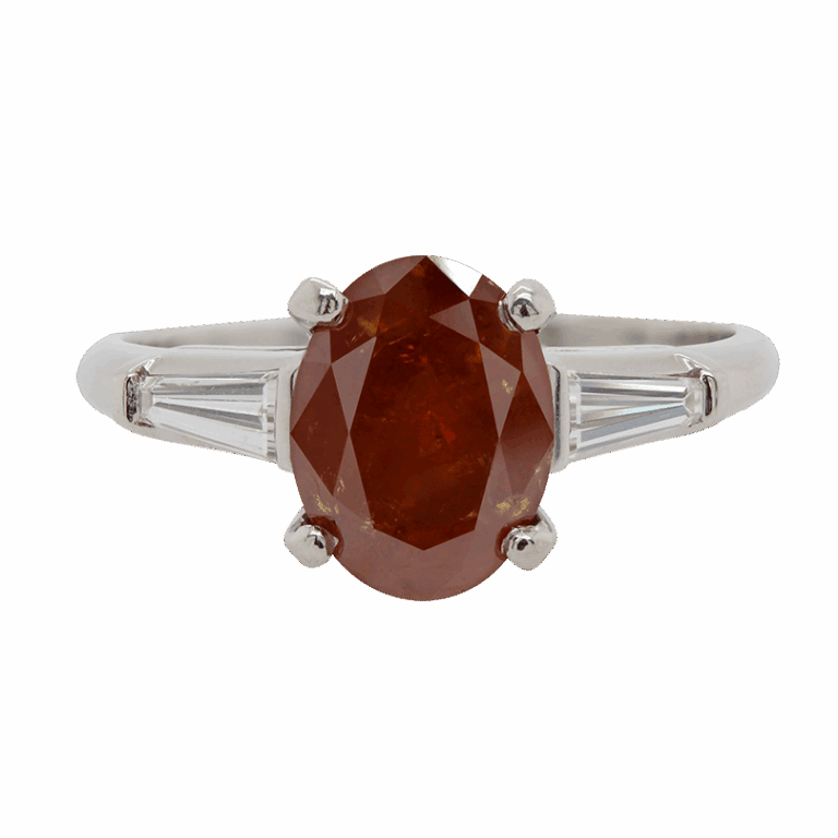 "Orange Twist" Estate Diamond Ring