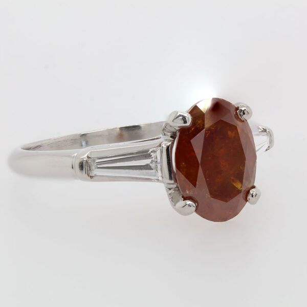 "Orange Twist" Estate Diamond Ring - Image 2