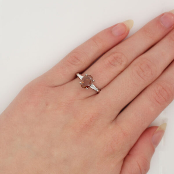 "Orange Twist" Estate Diamond Ring - Image 5