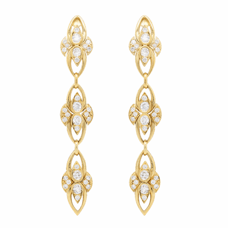 "Diamond Drops" Vintage Earrings