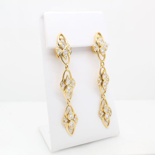 "Diamond Drops" Vintage Earrings - Image 2