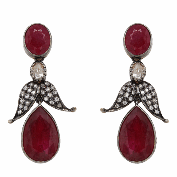 "Unique Antique" Victorian Ruby Earrings