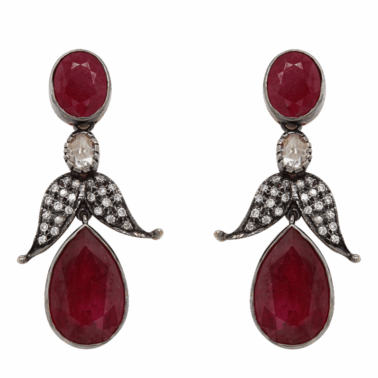 "Unique Antique" Victorian Ruby Earrings