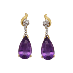 "Plum Purple" Vintage Amethyst Earrings