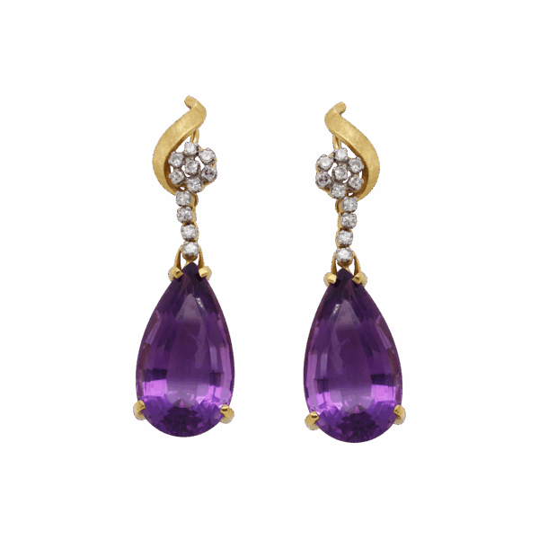 "Plum Purple" Vintage Amethyst Earrings