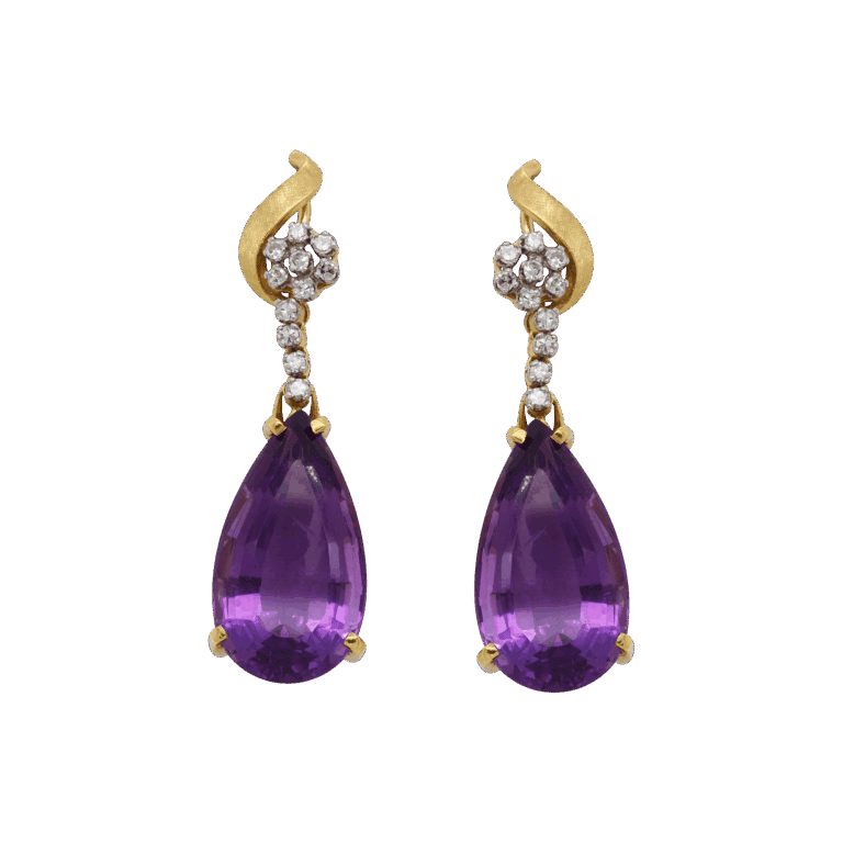 "Plum Purple" Vintage Amethyst Earrings