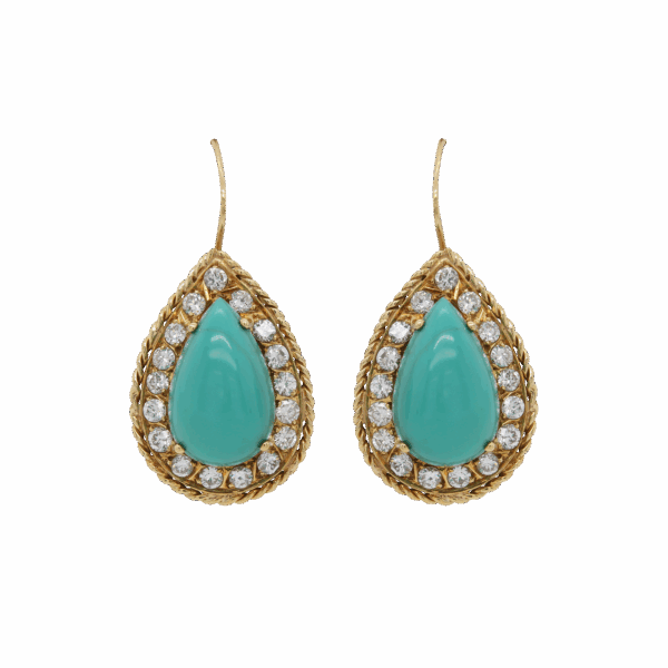 "Drops of Beauty" Estate Turquoise Earrings