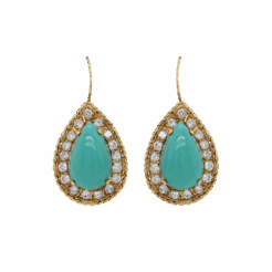 "Drops of Beauty" Estate Turquoise Earrings