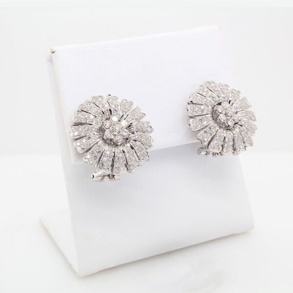 "Magnificent" Vintage Diamond Earrings - Image 3