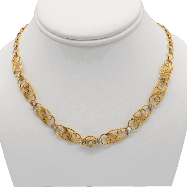 "Whimsical Beauty" Antique Diamond Necklace