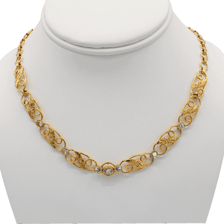 "Whimsical Beauty" Antique Diamond Necklace