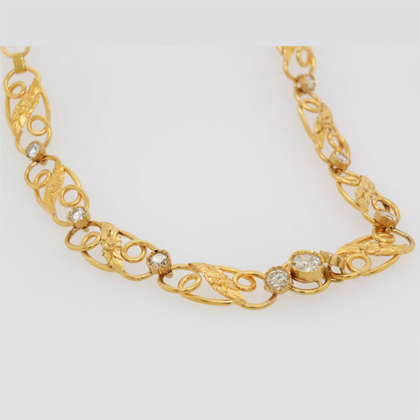 "Whimsical Beauty" Antique Diamond Necklace - Image 2