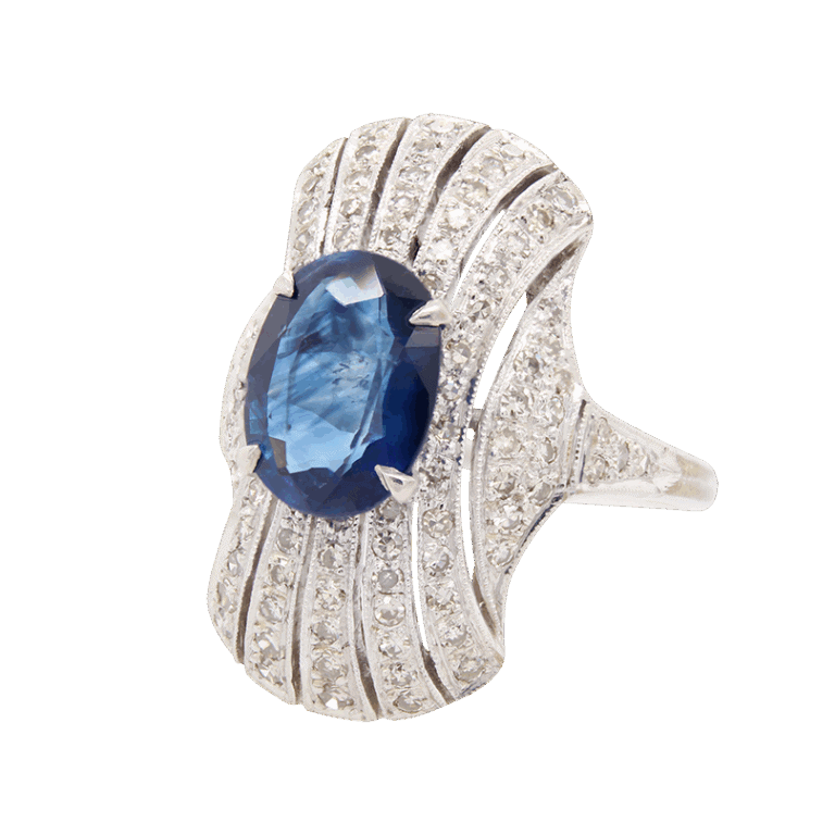 "Deja Blue" Estate Sapphire Ring