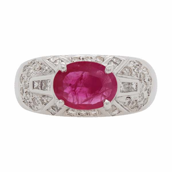 "Beaming" Art Deco Ruby Ring