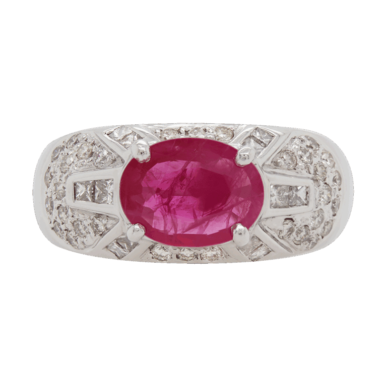 "Beaming" Art Deco Ruby Ring