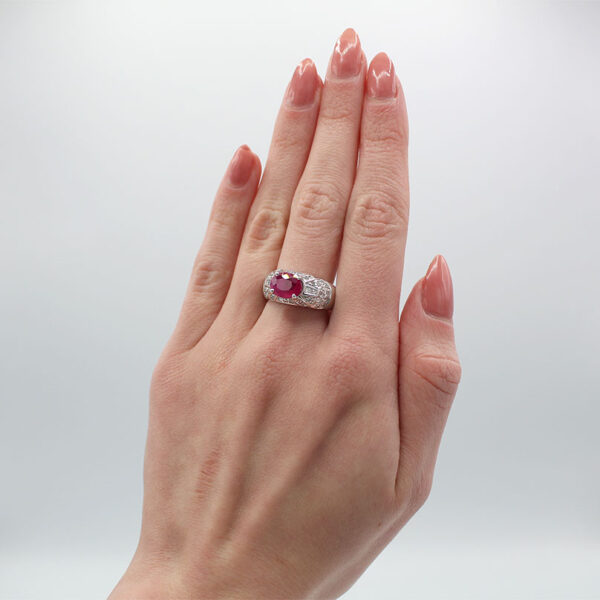 "Beaming" Art Deco Ruby Ring - Image 3