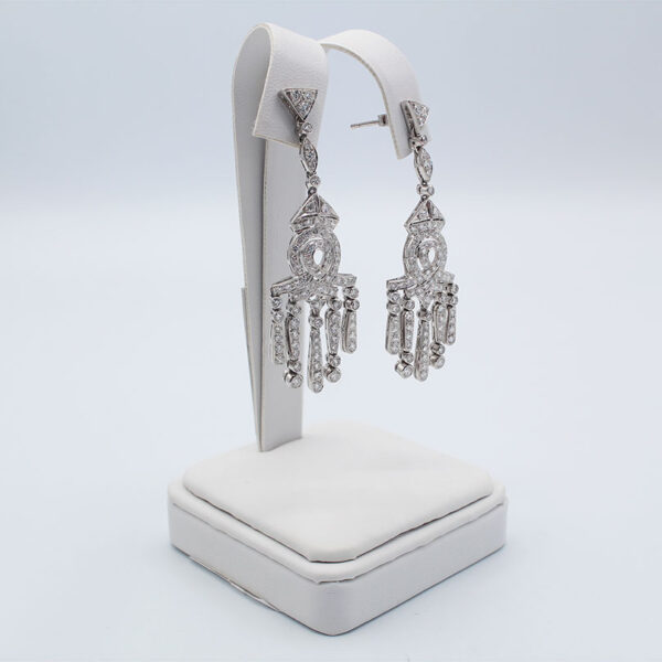 "Chandelier" Vintage Diamond Earrings - Image 2