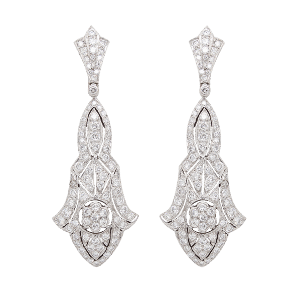 "Fabulous Filigree" Vintage Diamond Earrings