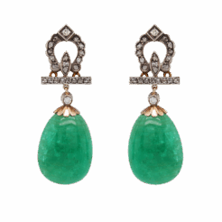 "Greenery" Victorian Emerald Earrings