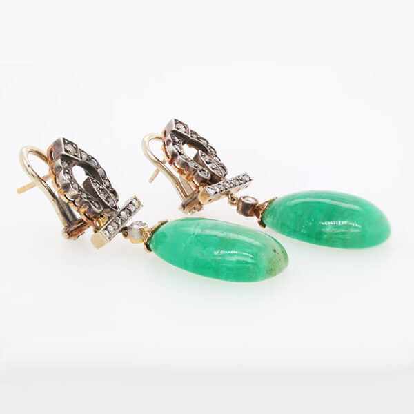 "Greenery" Victorian Emerald Earrings - Image 2