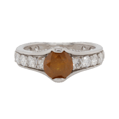 "Mandarin" Estate Orange Diamond Ring