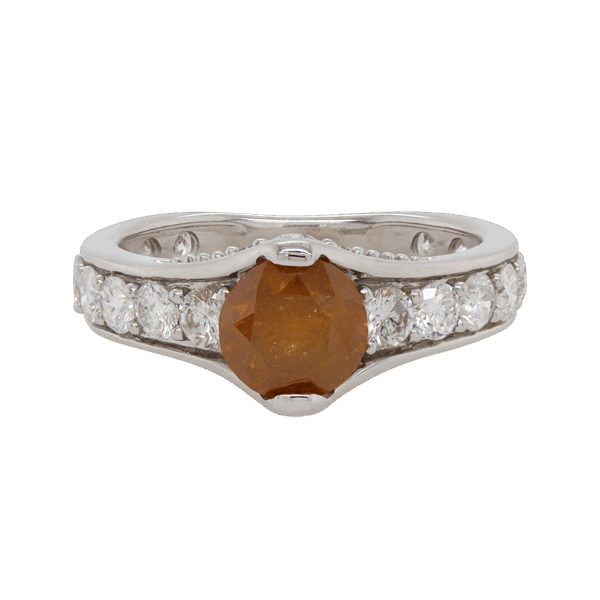 "Mandarin" Estate Orange Diamond Ring