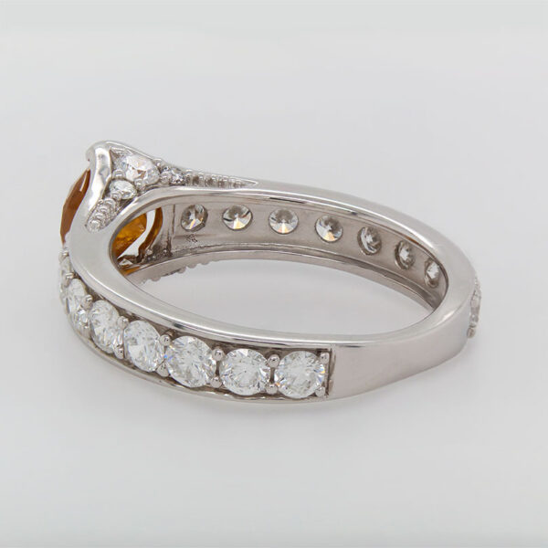 "Mandarin" Estate Orange Diamond Ring - Image 2