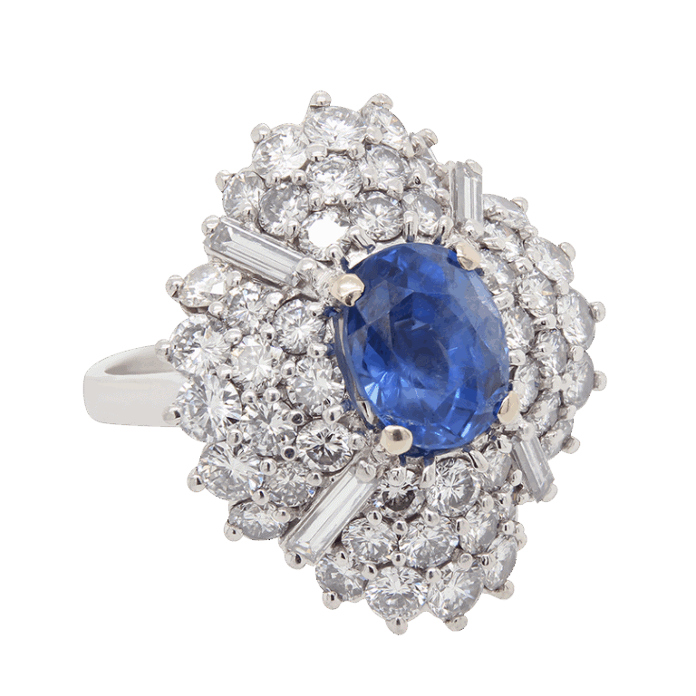 "Au Naturel" Estate No Heat Sapphire Ring