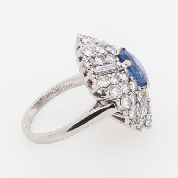 "Au Naturel" Estate No Heat Sapphire Ring - Image 3