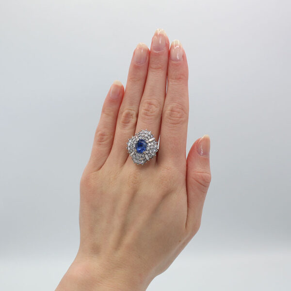 "Au Naturel" Estate No Heat Sapphire Ring - Image 4
