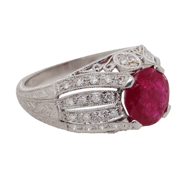 "Exceptional" Art Deco Ruby Ring