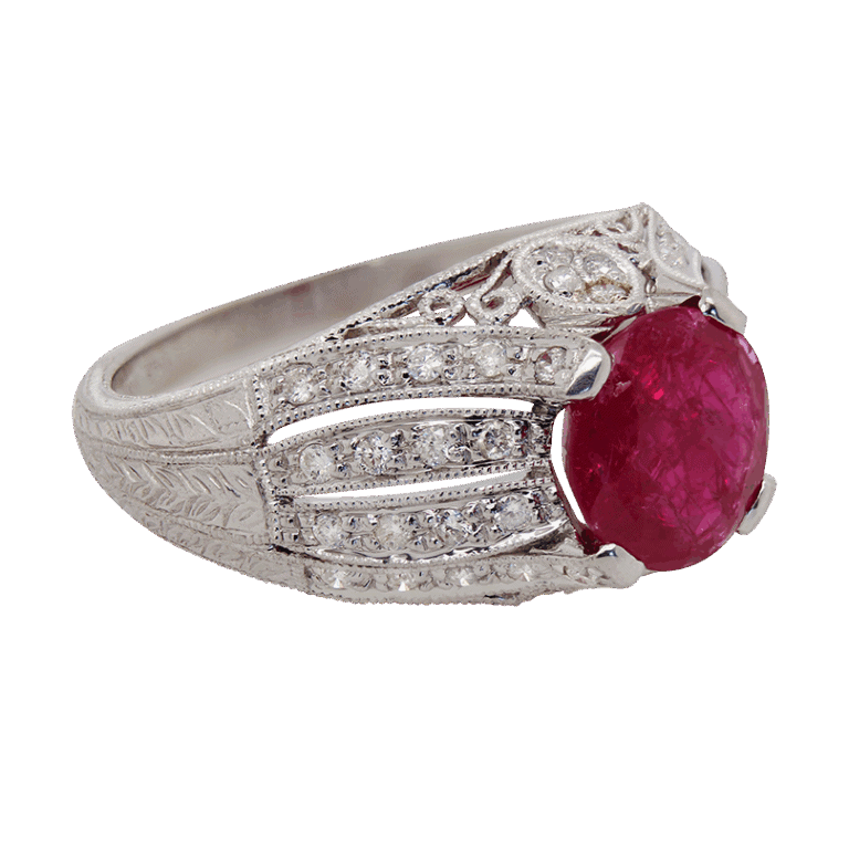 "Exceptional" Art Deco Ruby Ring