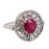 "Platinum Halo" Art Deco Ruby Ring