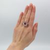 "Platinum Halo" Art Deco Ruby Ring - Image 4