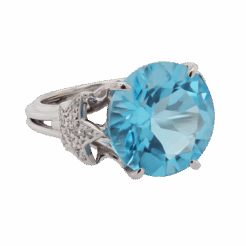 "Shooting Star" Estate Blue Topaz Ring
