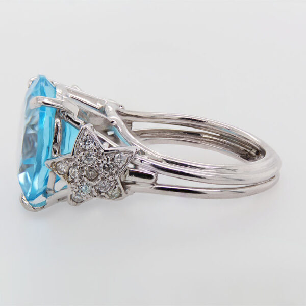 "Shooting Star" Estate Blue Topaz Ring - Image 3