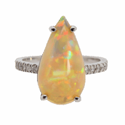"Tangerine" Estate Opal Ring