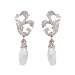 "Iridescent Luster" Vintage Pearl Earrings