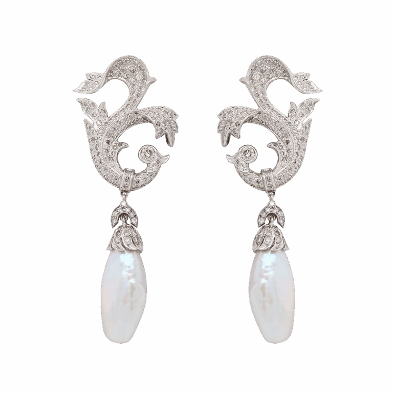 "Iridescent Luster" Vintage Pearl Earrings