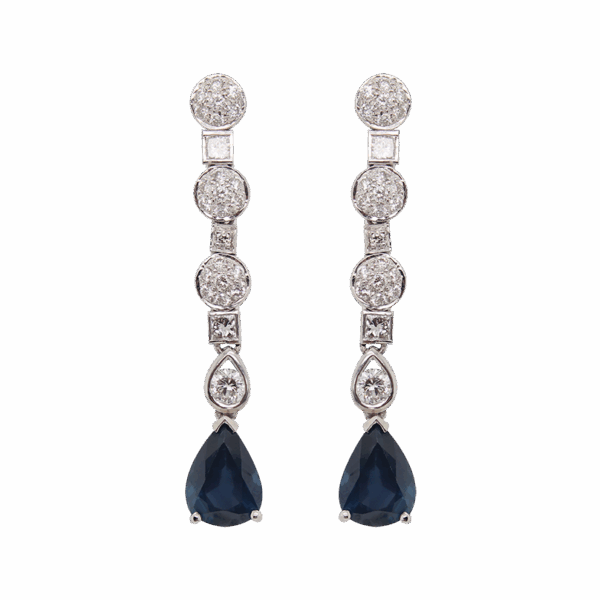 "Ocean Drops" Vintage Sapphire Earrings
