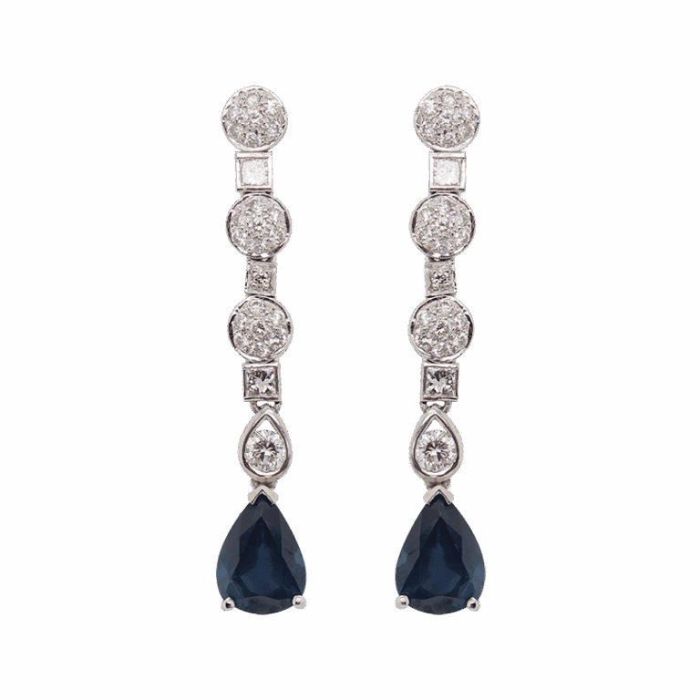 "Ocean Drops" Vintage Sapphire Earrings