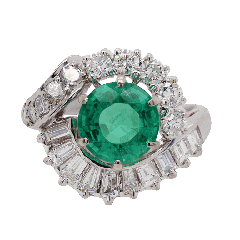 "Green Goddess" Estate Emerald Ring