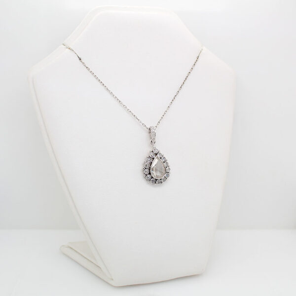 "Bosc Pear" Antique Diamond Pendant - Image 3