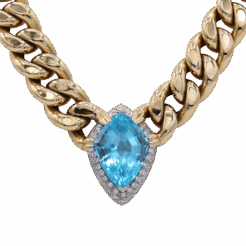 "Bold Blue" Estate Blue Topaz Necklace